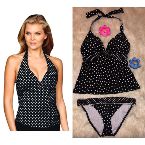 polka dot tankini top